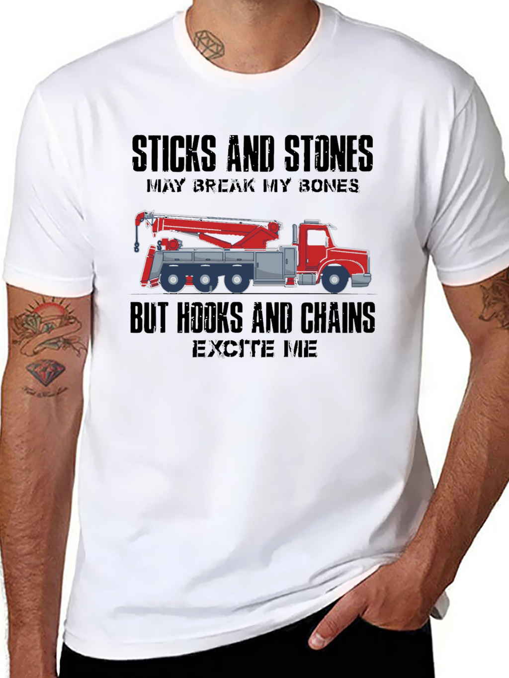 Crane Operator T-Shirt - Hooks & Chains