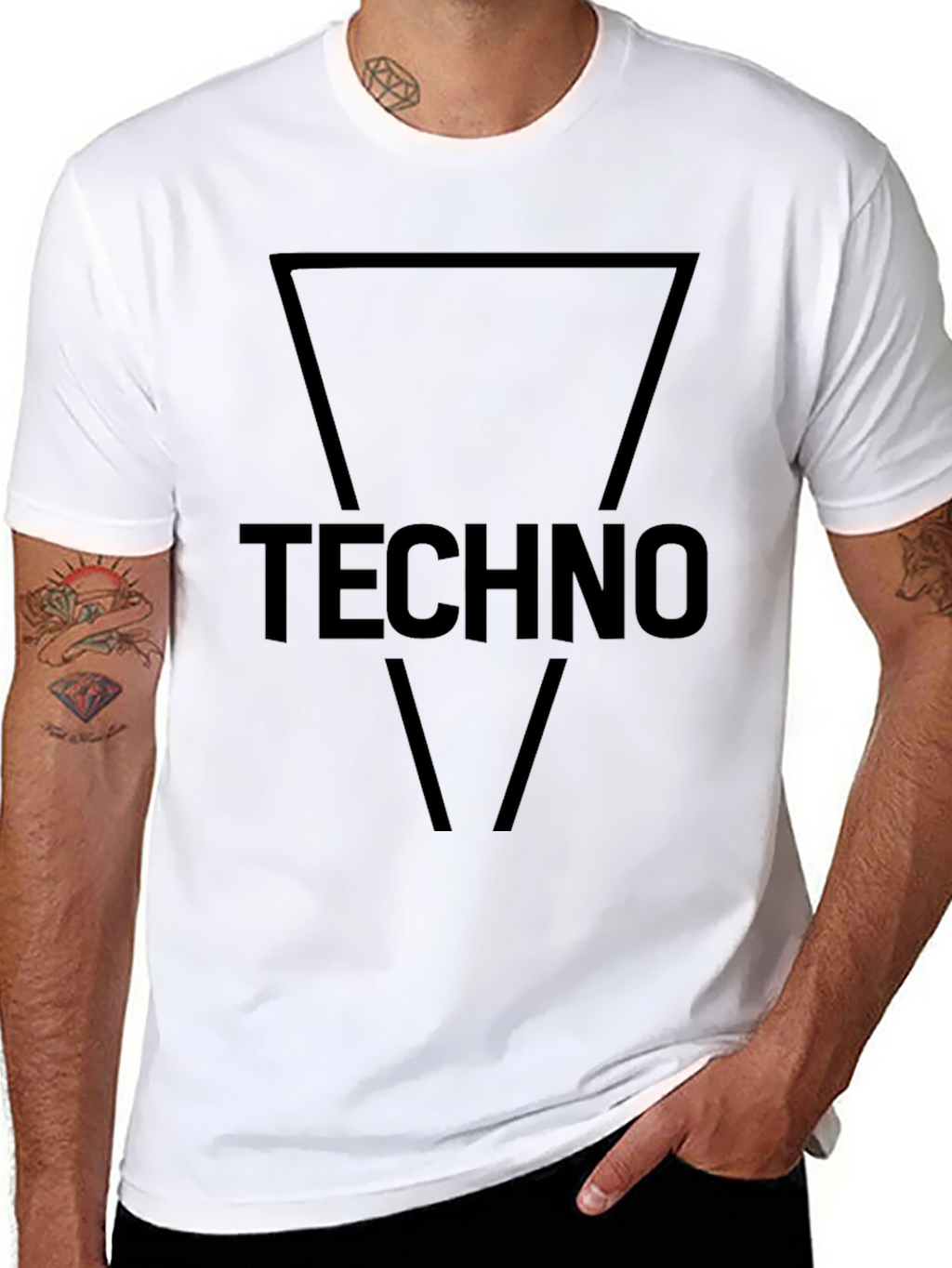Techno Music Graphic Tee - Black T-Shirt