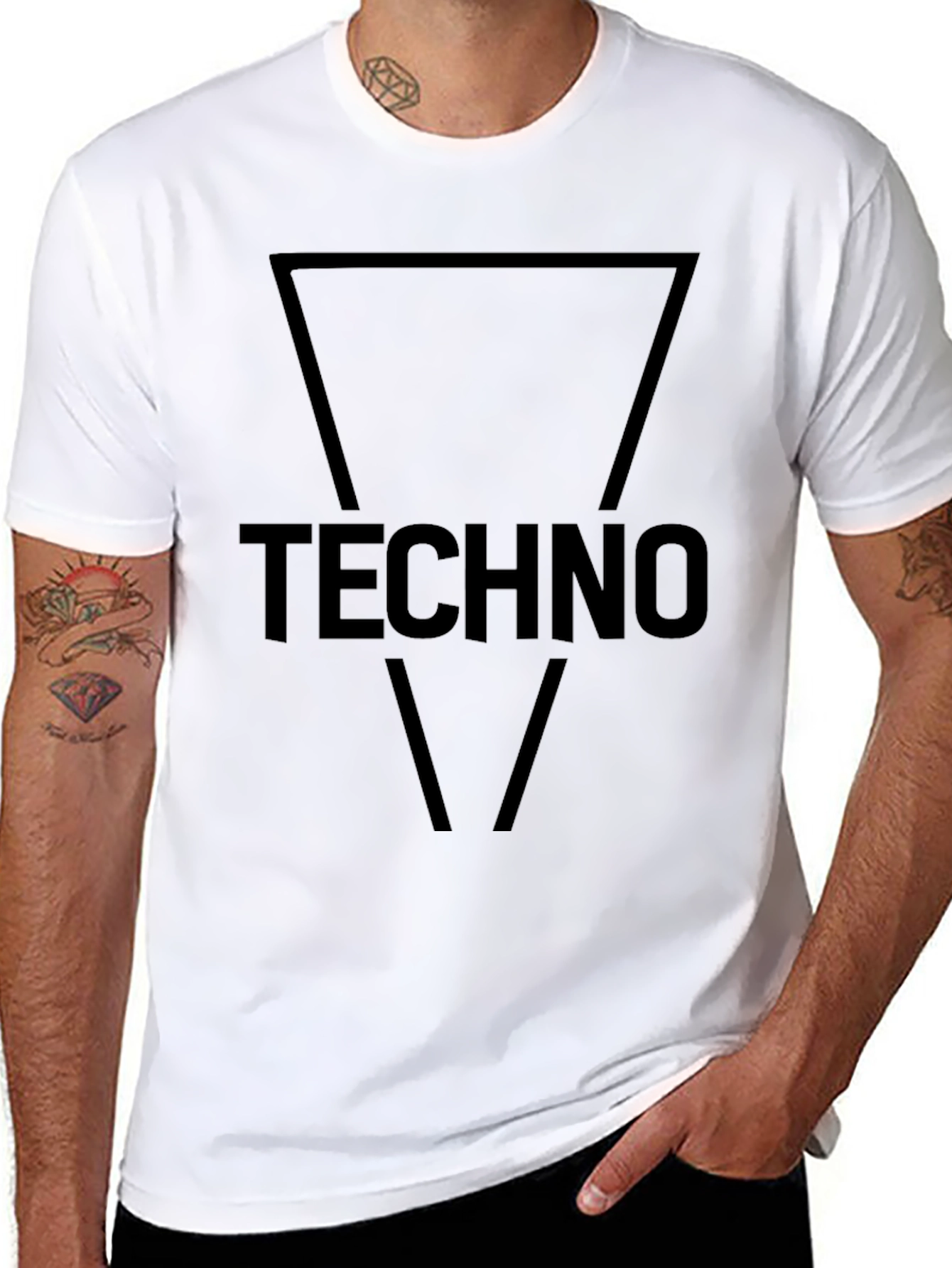 Techno Music Graphic Tee - Black T-Shirt