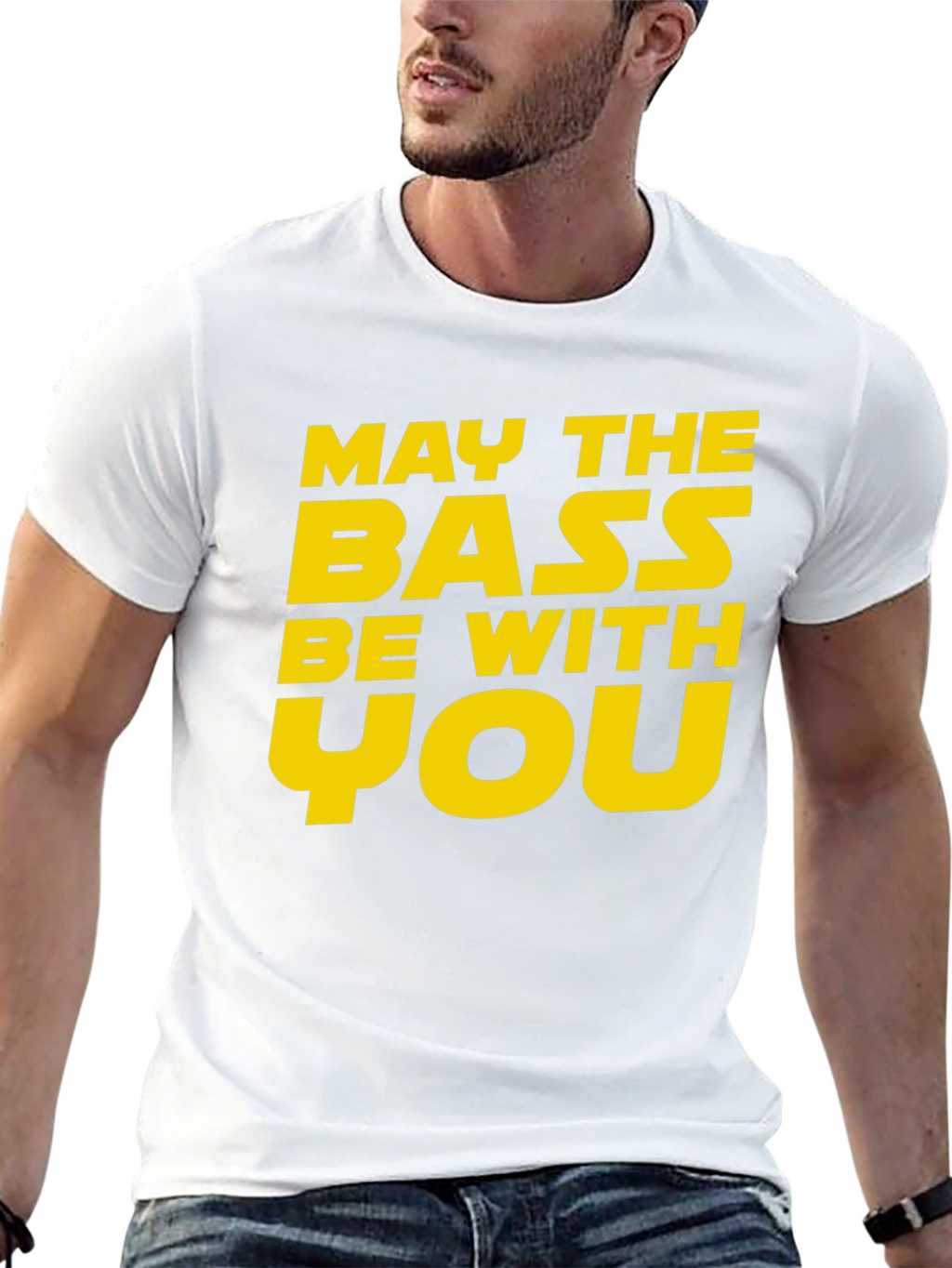 May The Bass Be With You Black T-Shirt