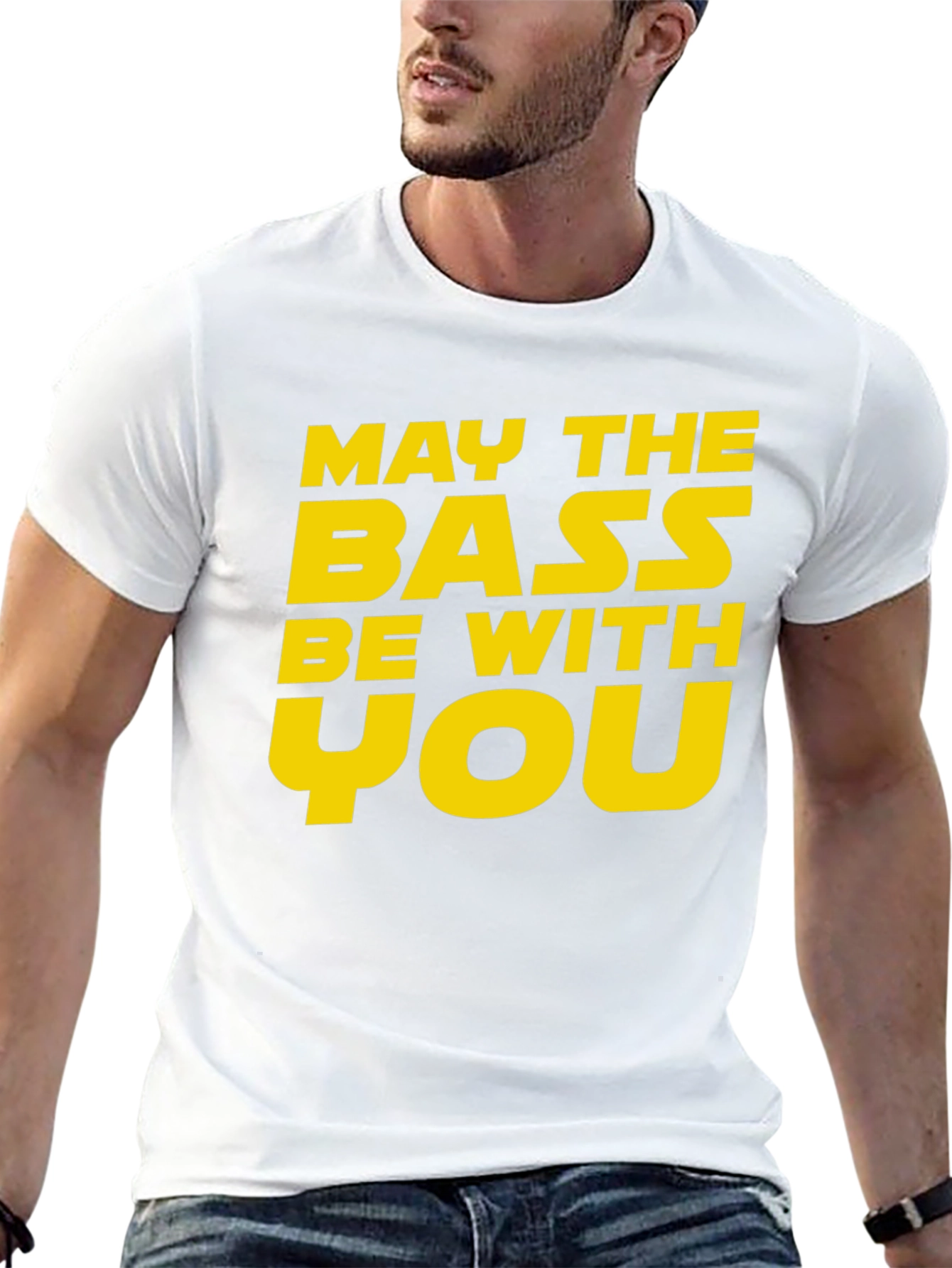 May The Bass Be With You Black T-Shirt