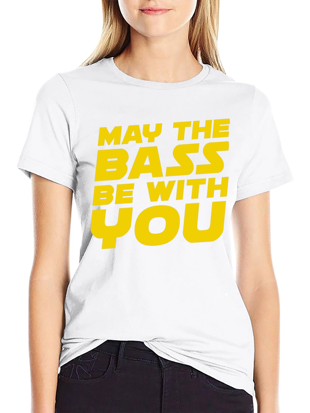 May The Bass Be With You Black T-Shirt