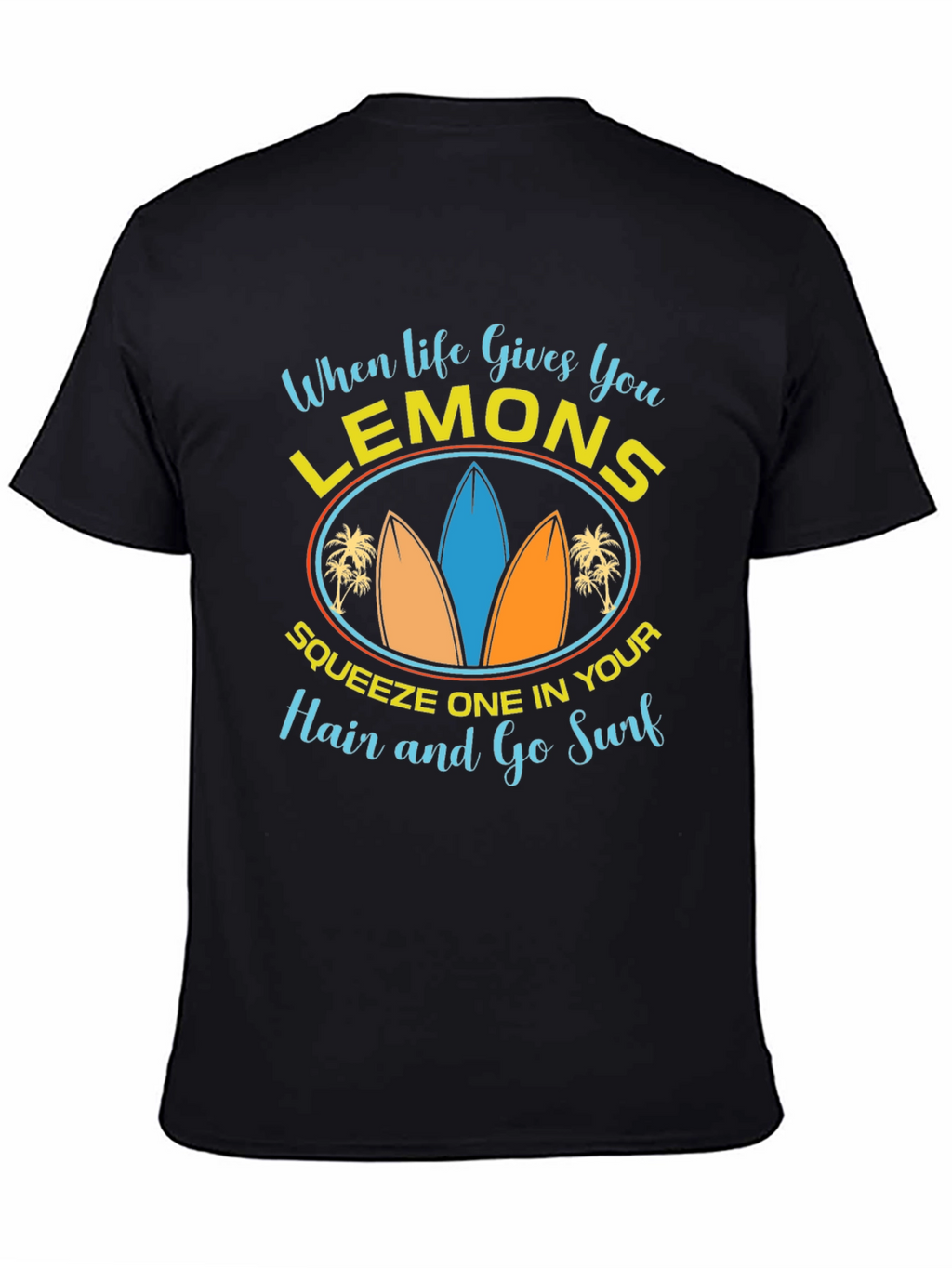 Lemons & Surfboards Graphic Tee - Relaxed Beach Style