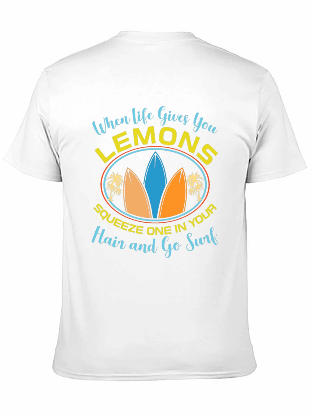 Lemons & Surfboards Graphic Tee - Relaxed Beach Style