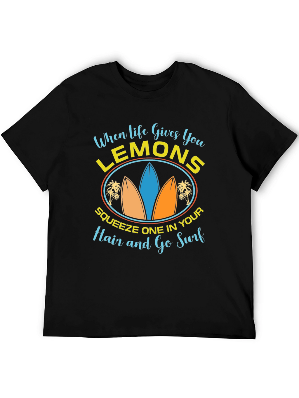 Lemons & Surfboards Graphic Tee - Relaxed Beach Style