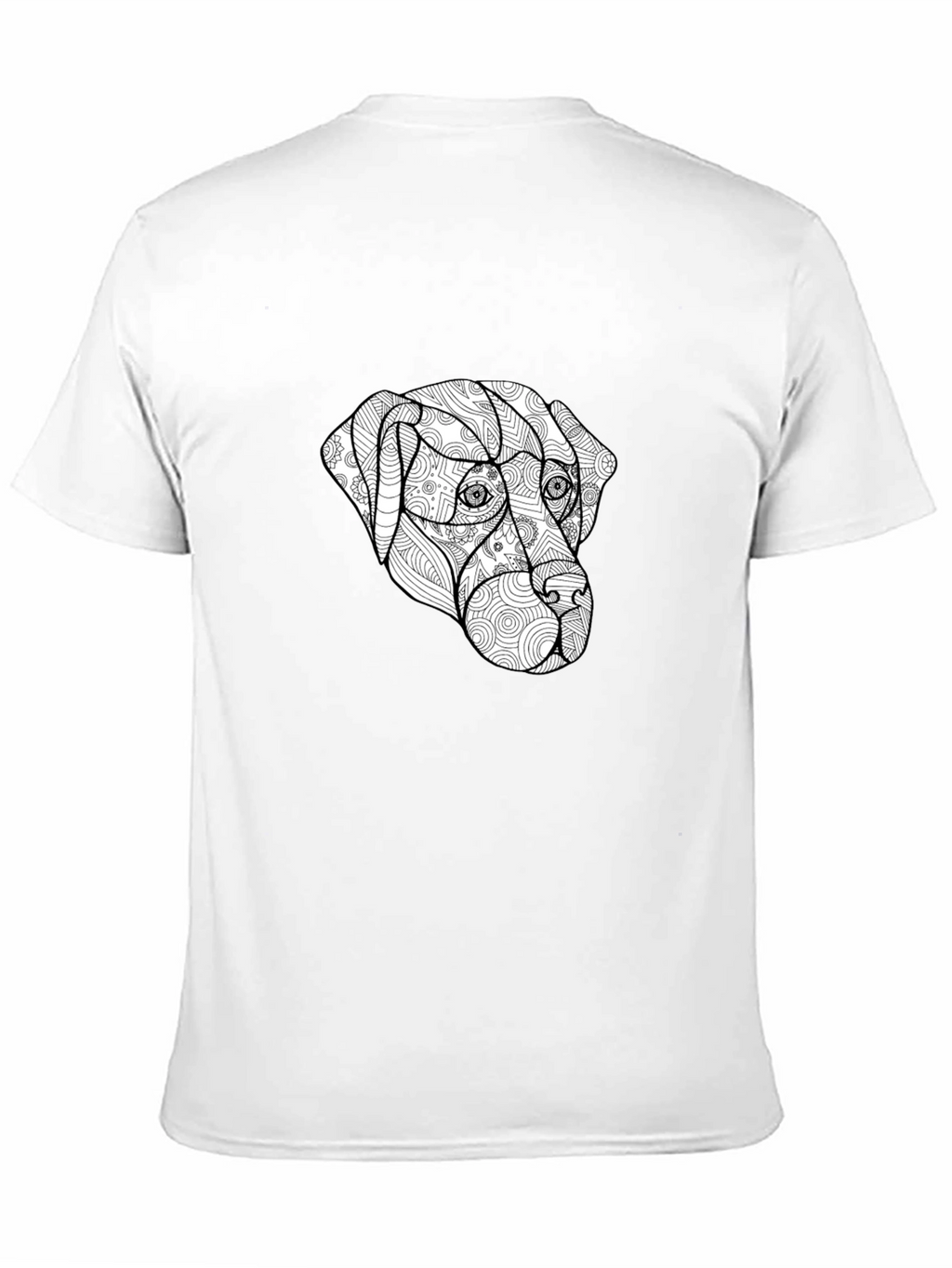 Dog Zentangle T-Shirt - Black