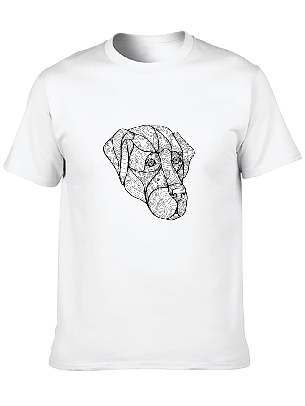 Dog Zentangle T-Shirt - Black