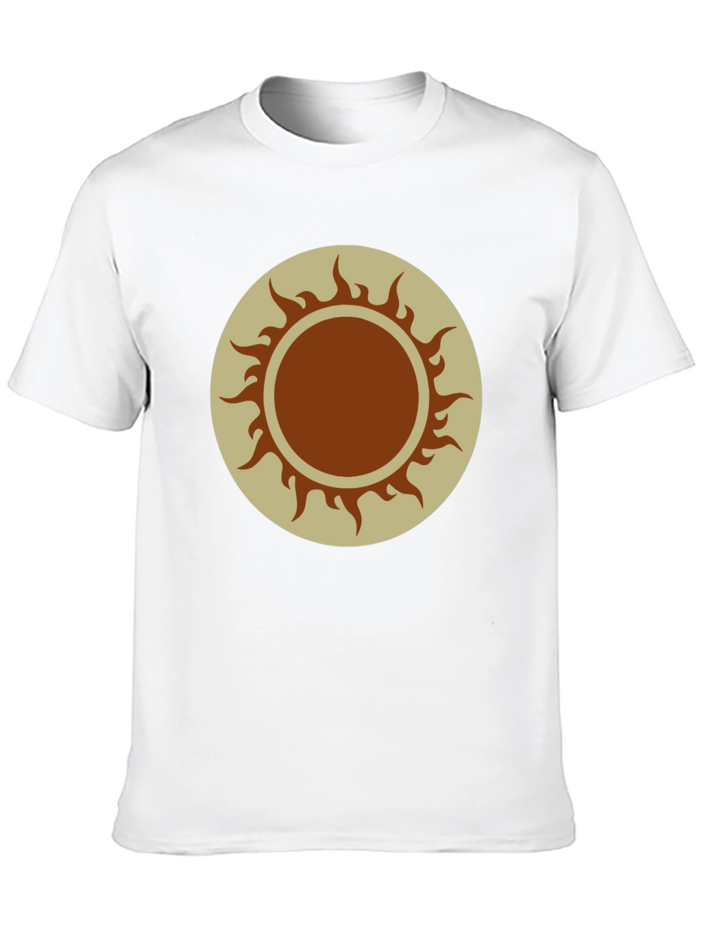 Sun Symbol Graphic Tee - Black Cotton Blend Shirt