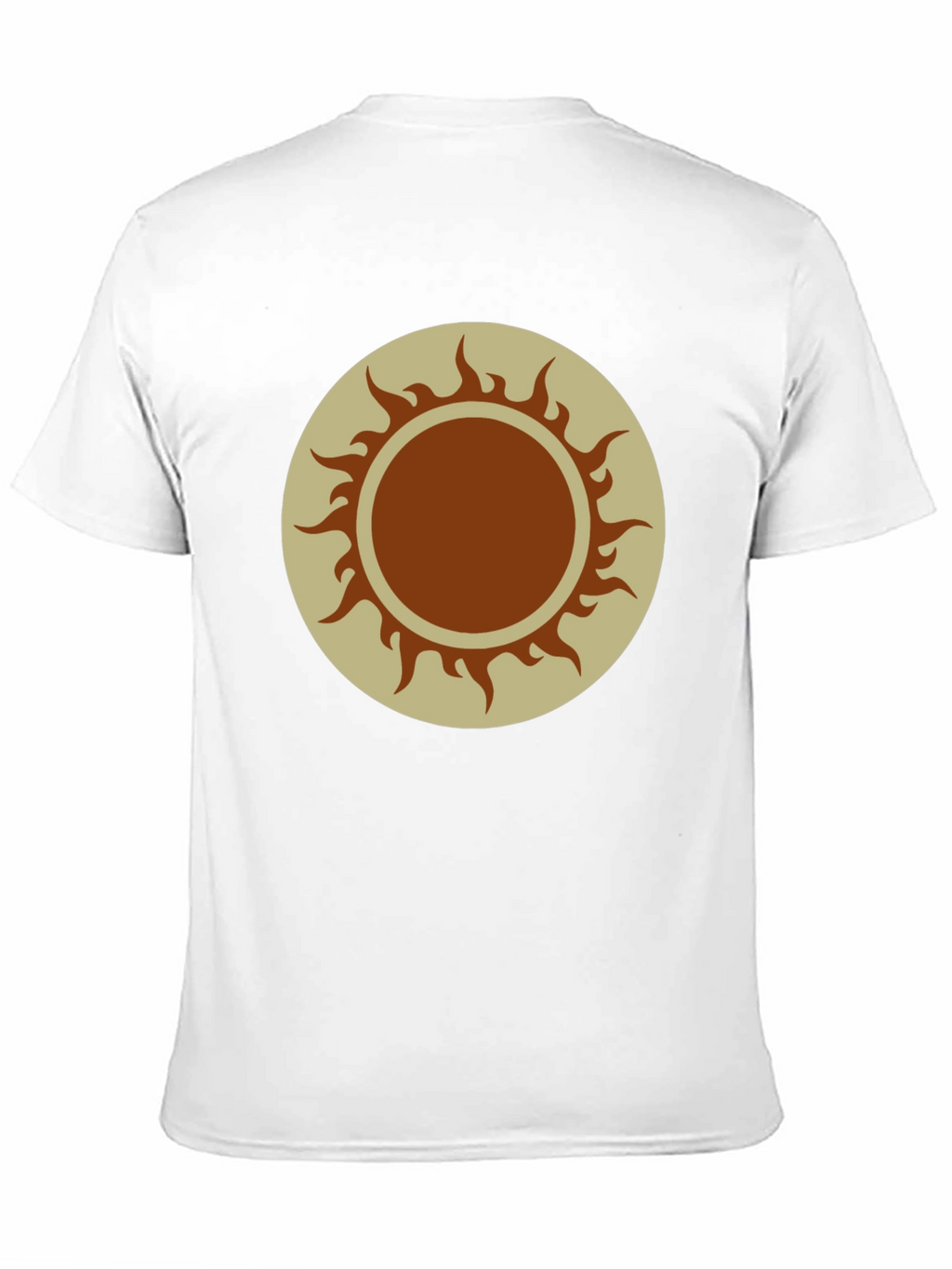 Sun Symbol Graphic Tee - Black Cotton Blend Shirt