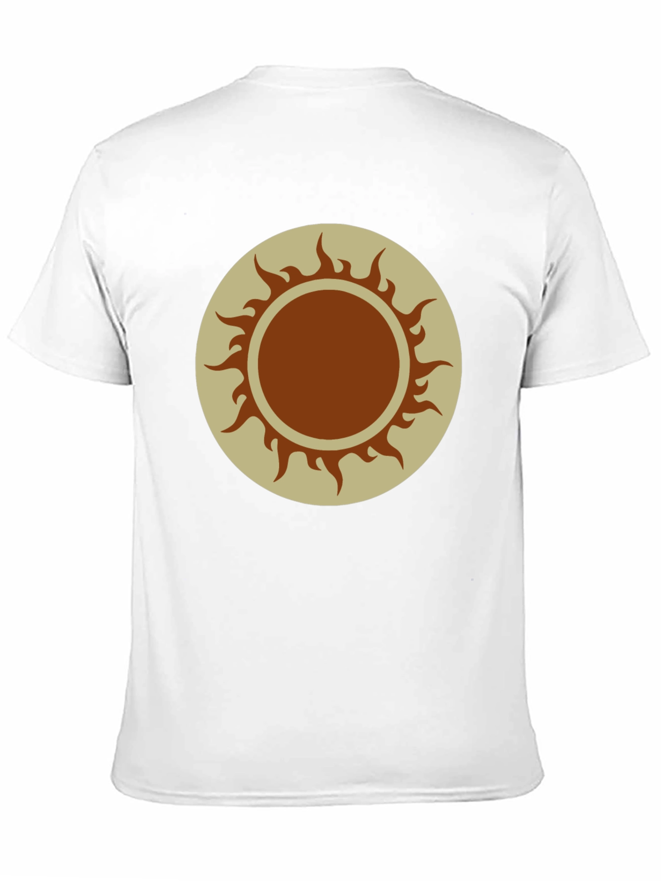 Sun Symbol Graphic Tee - Black Cotton Blend Shirt