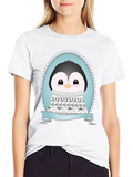 Penguin Graphic Tee - Cute Cartoon Design