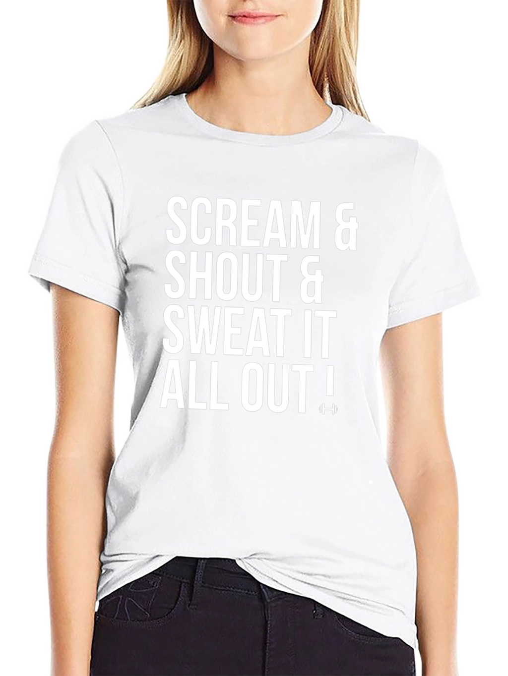 Scream Shout Sweat Out Black Graphic T-Shirt