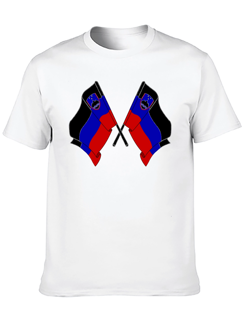 Slovenian Flag Graphic Black T-Shirt