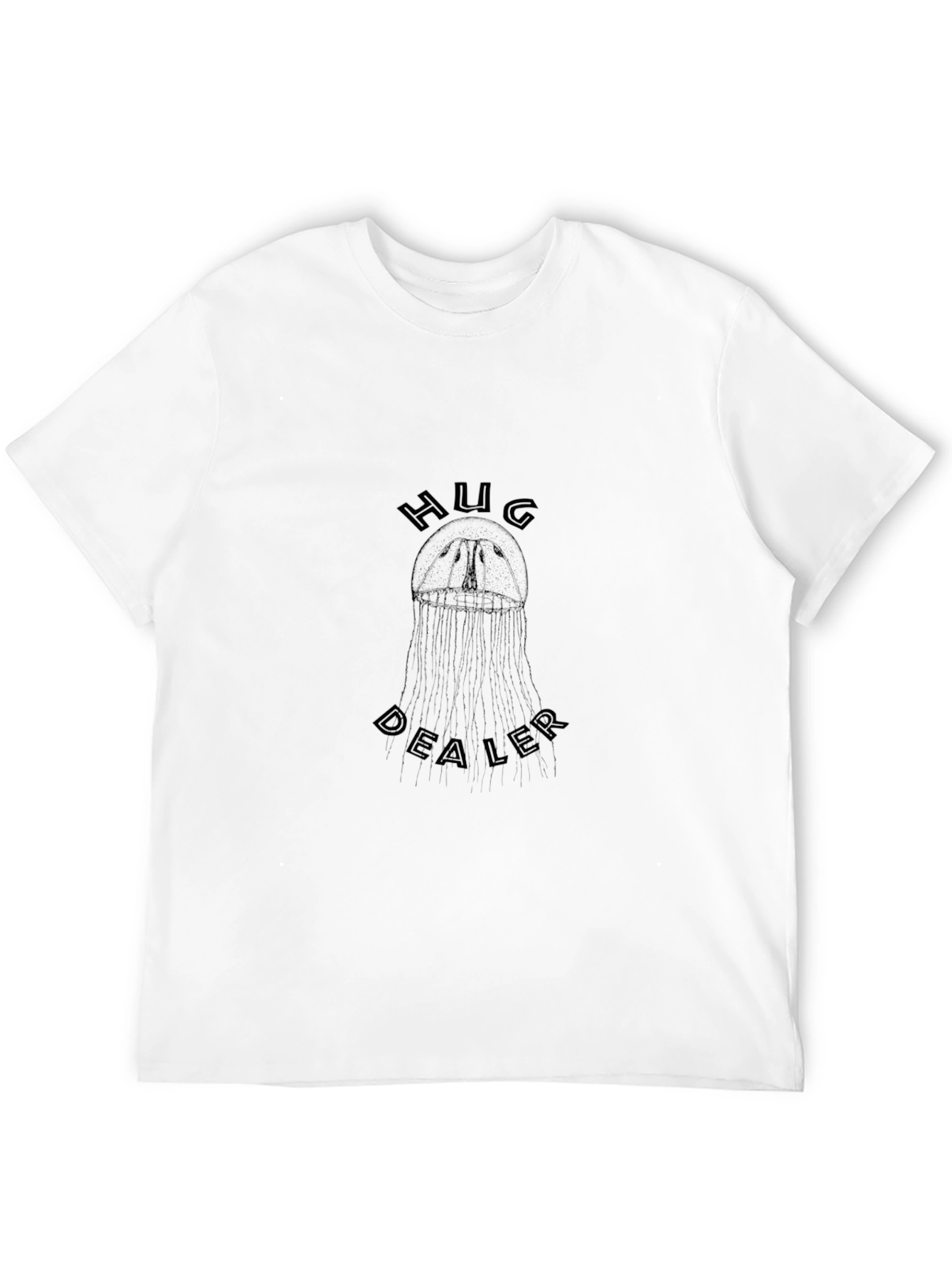 Hug Dealer Black T-Shirt - Graphic Print