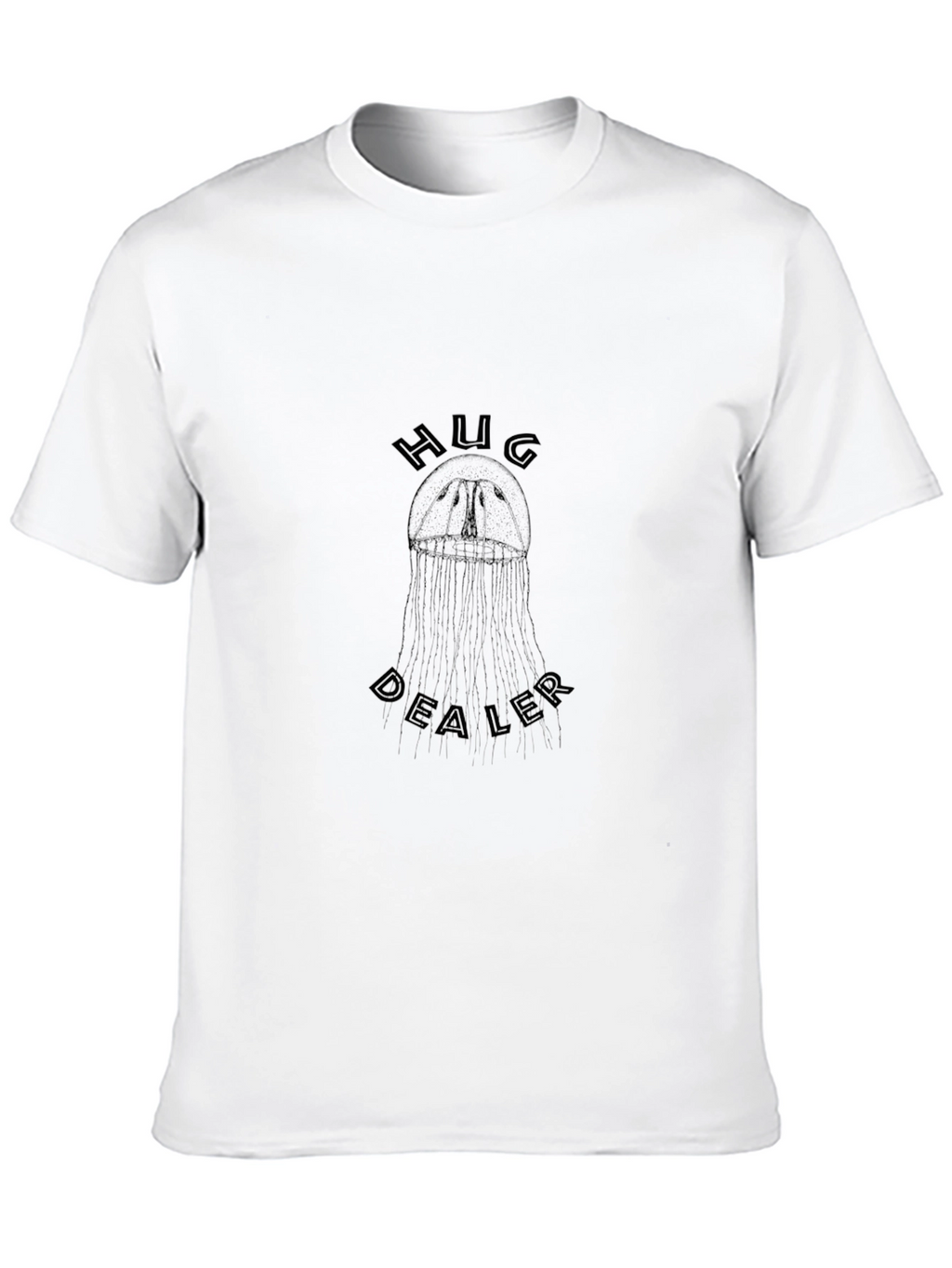 Hug Dealer Black T-Shirt - Graphic Print