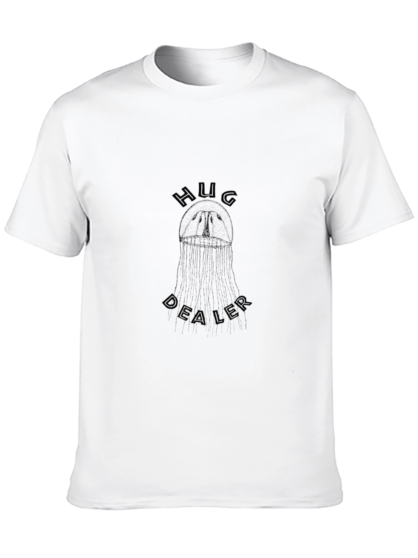 Hug Dealer Black T-Shirt - Graphic Print