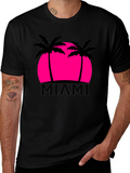 Miami Palm Sunset Graphic Tee