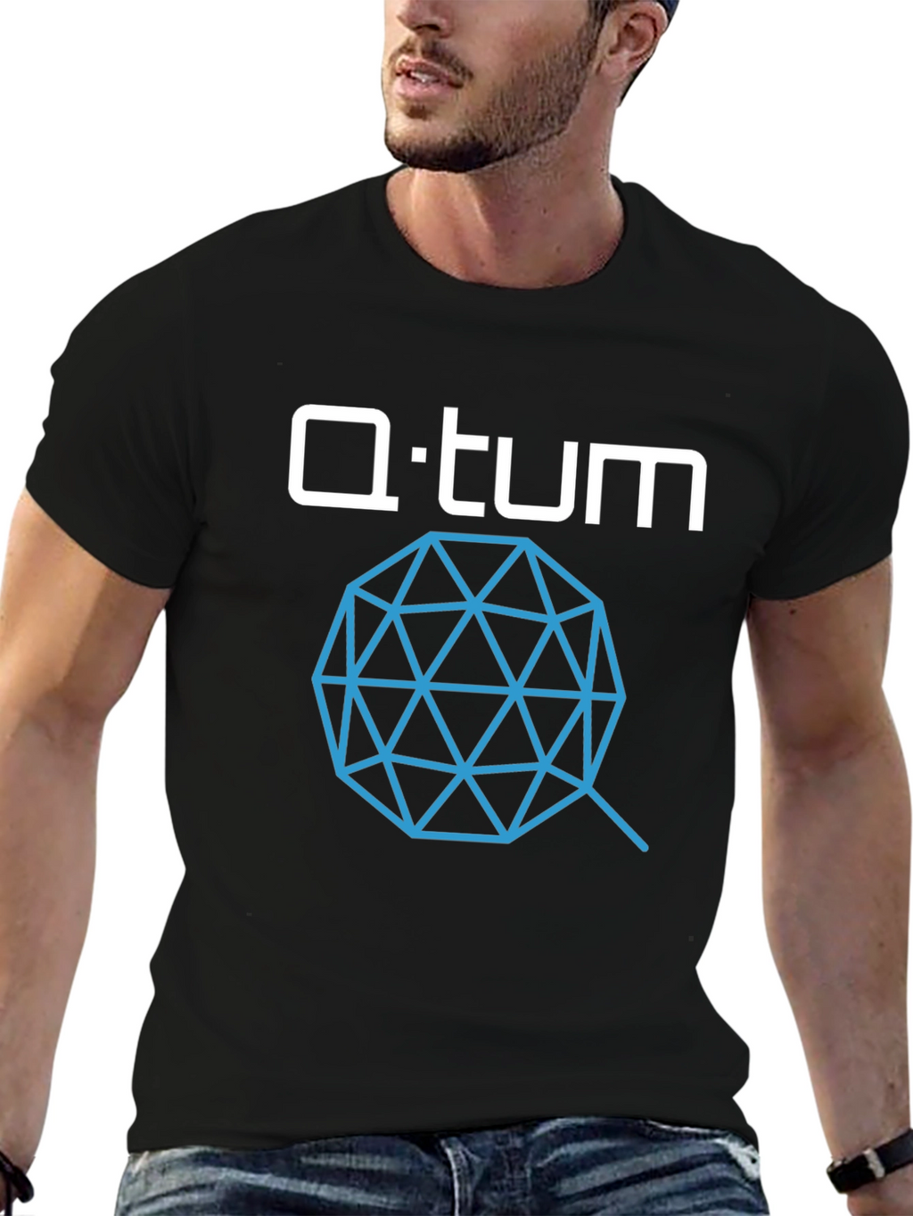 Qtum Cryptocurrency T-Shirt - Black Crypto Tee