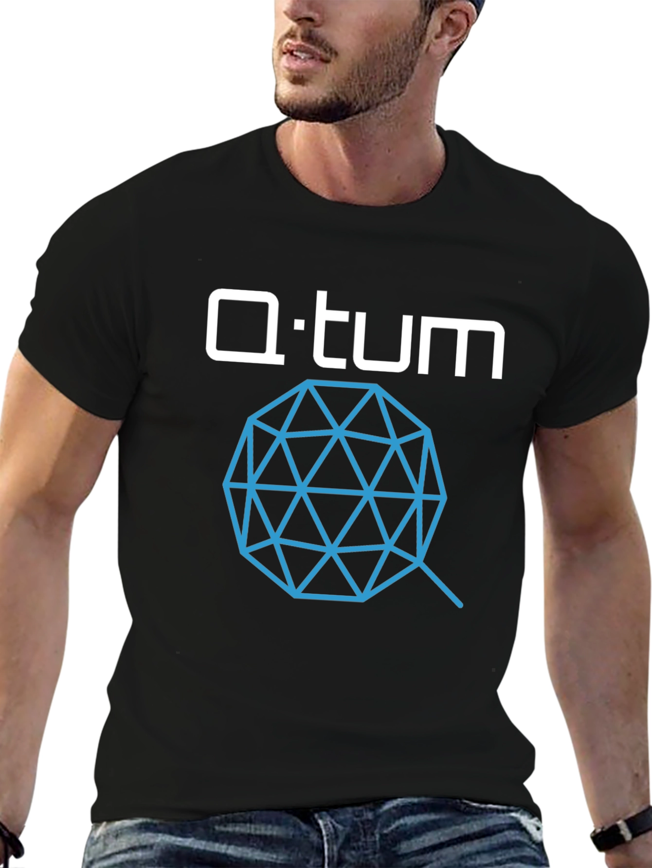 Qtum Cryptocurrency T-Shirt - Black Crypto Tee