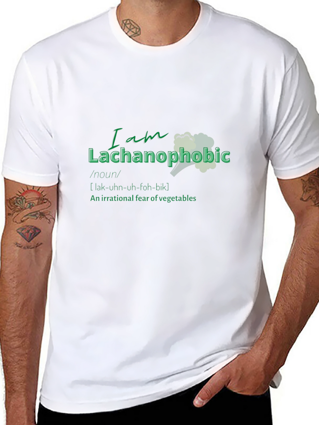 Lachanophobic T-Shirt - Fear of Vegetables Tee