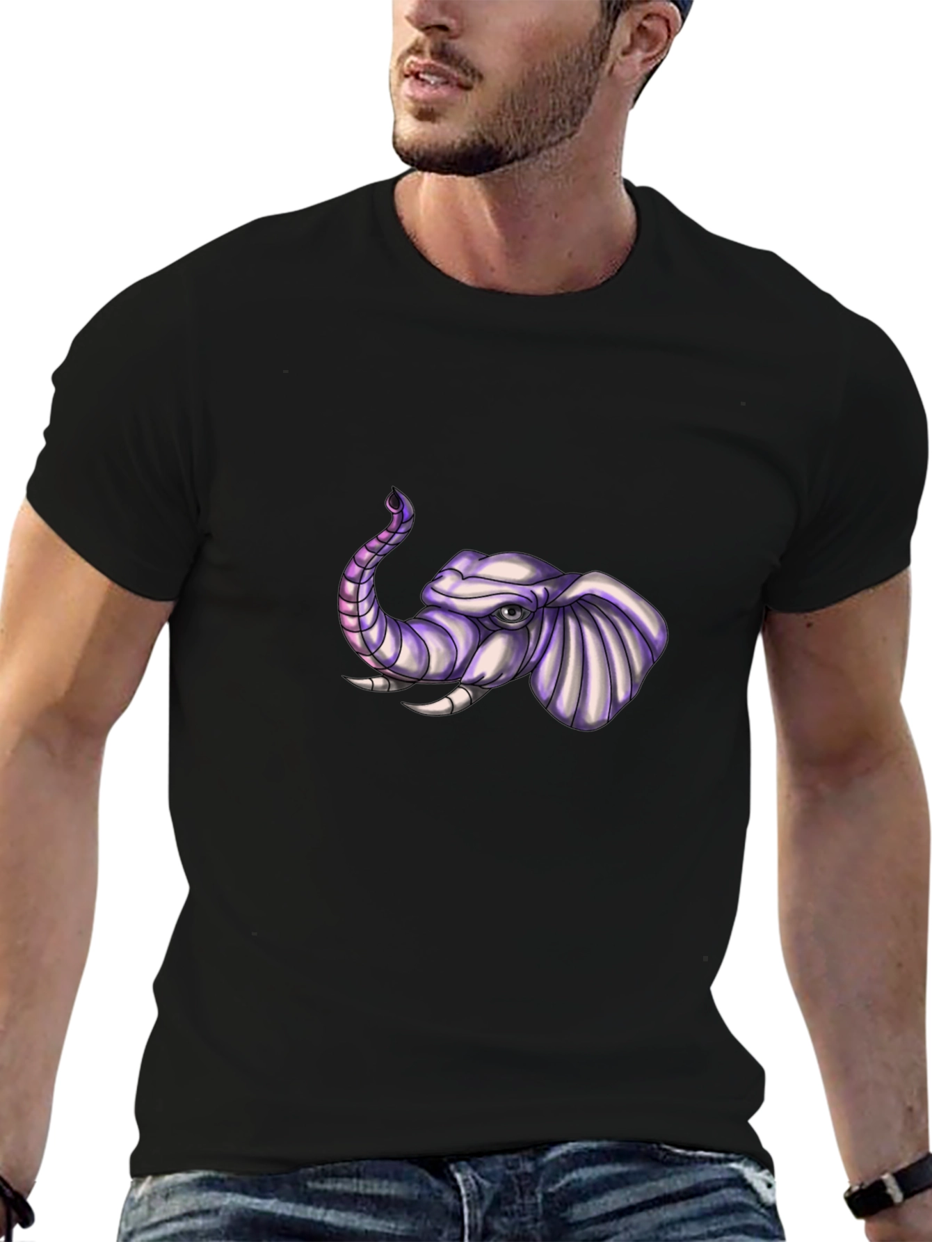 Elephant Graphic Tee - Cool Animal Print