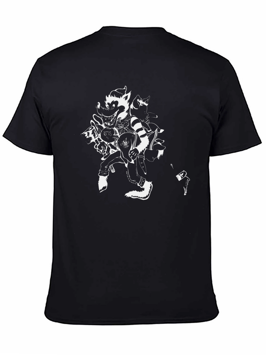 Cartoon Character Black T-Shirt
