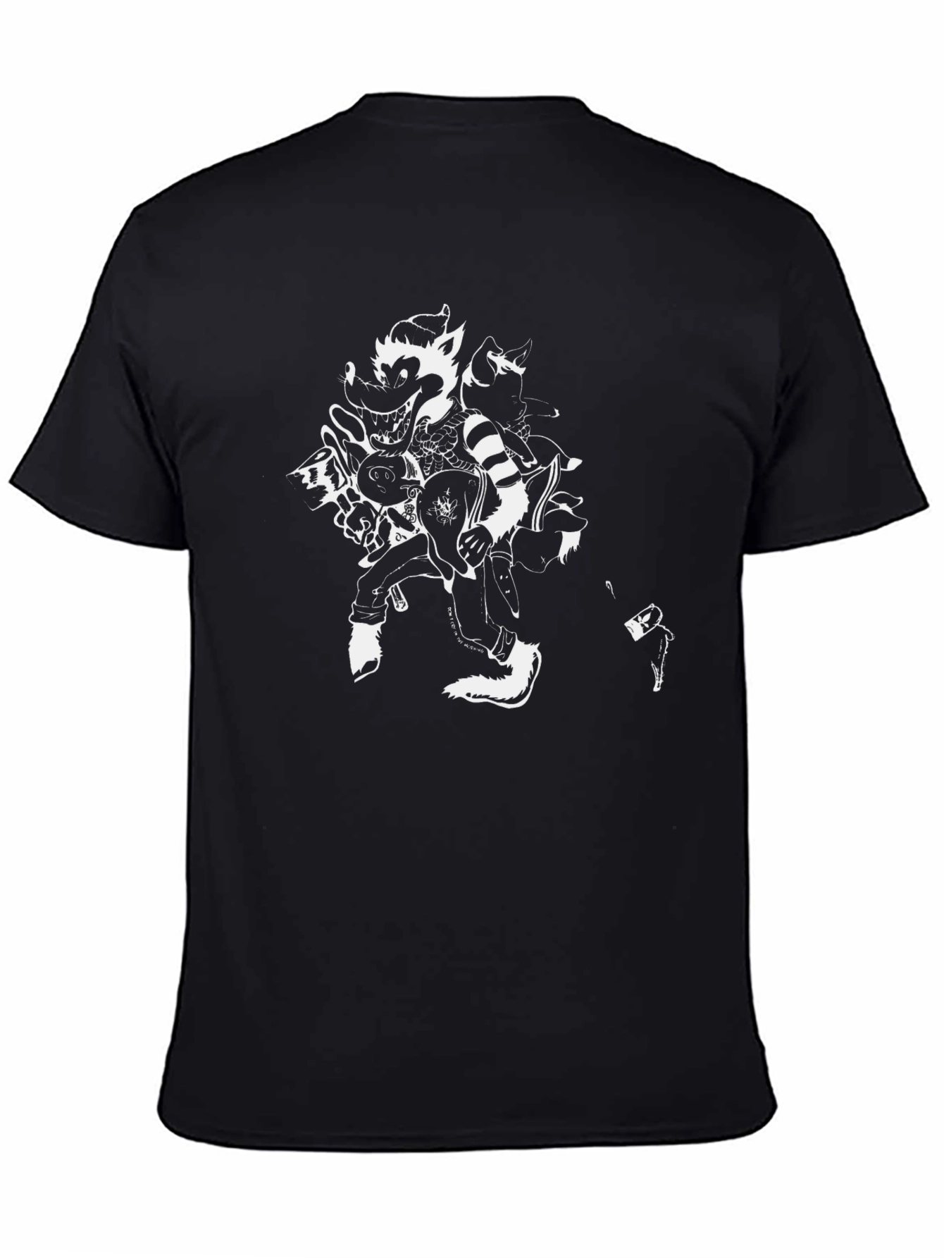 Cartoon Character Black T-Shirt