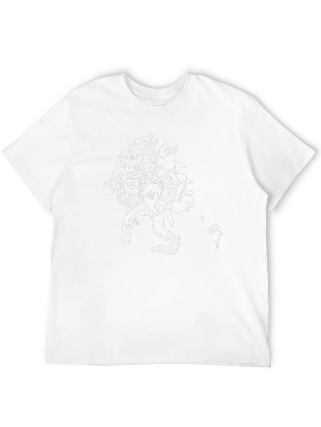 Cartoon Character Black T-Shirt