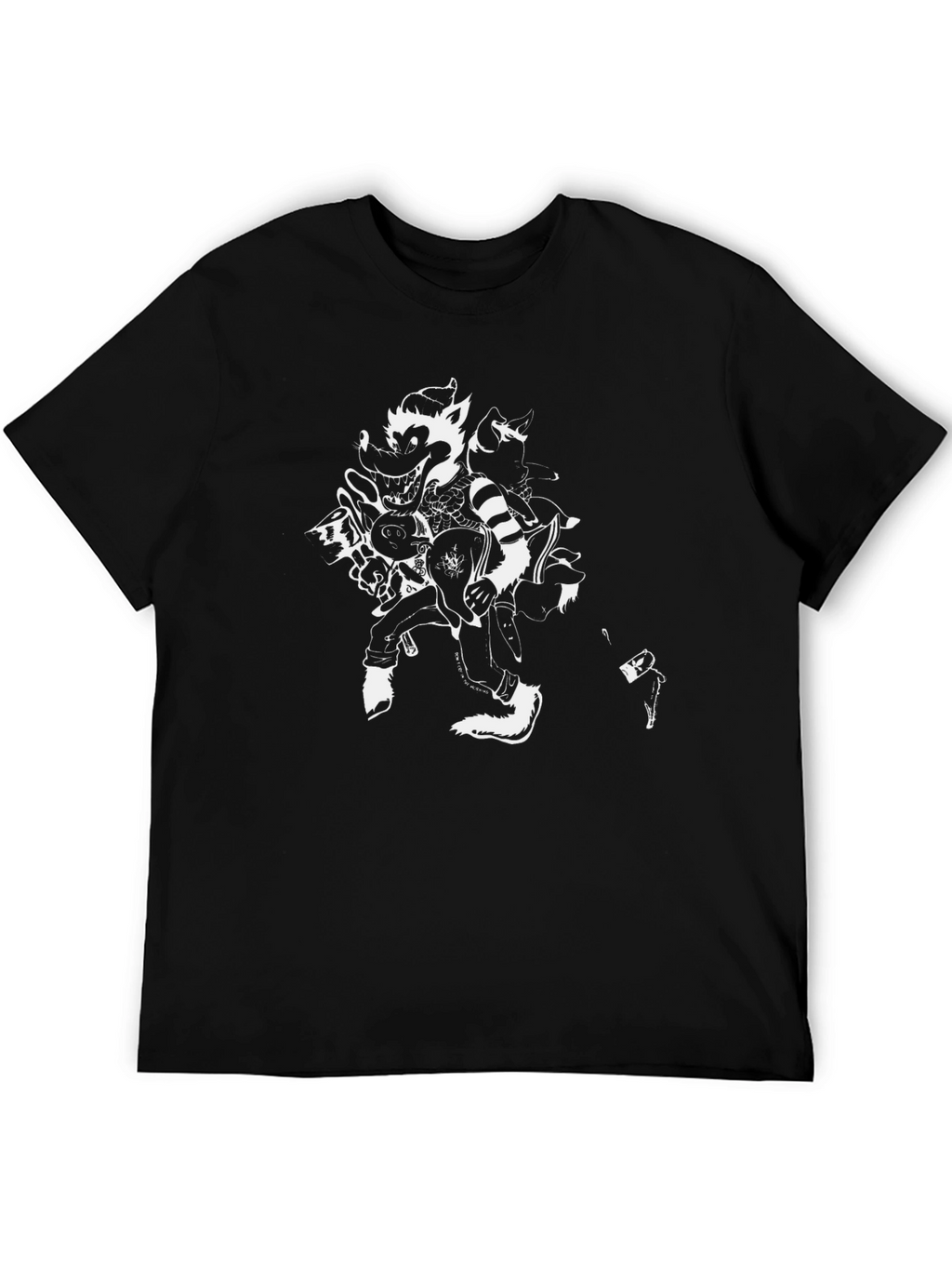Cartoon Character Black T-Shirt
