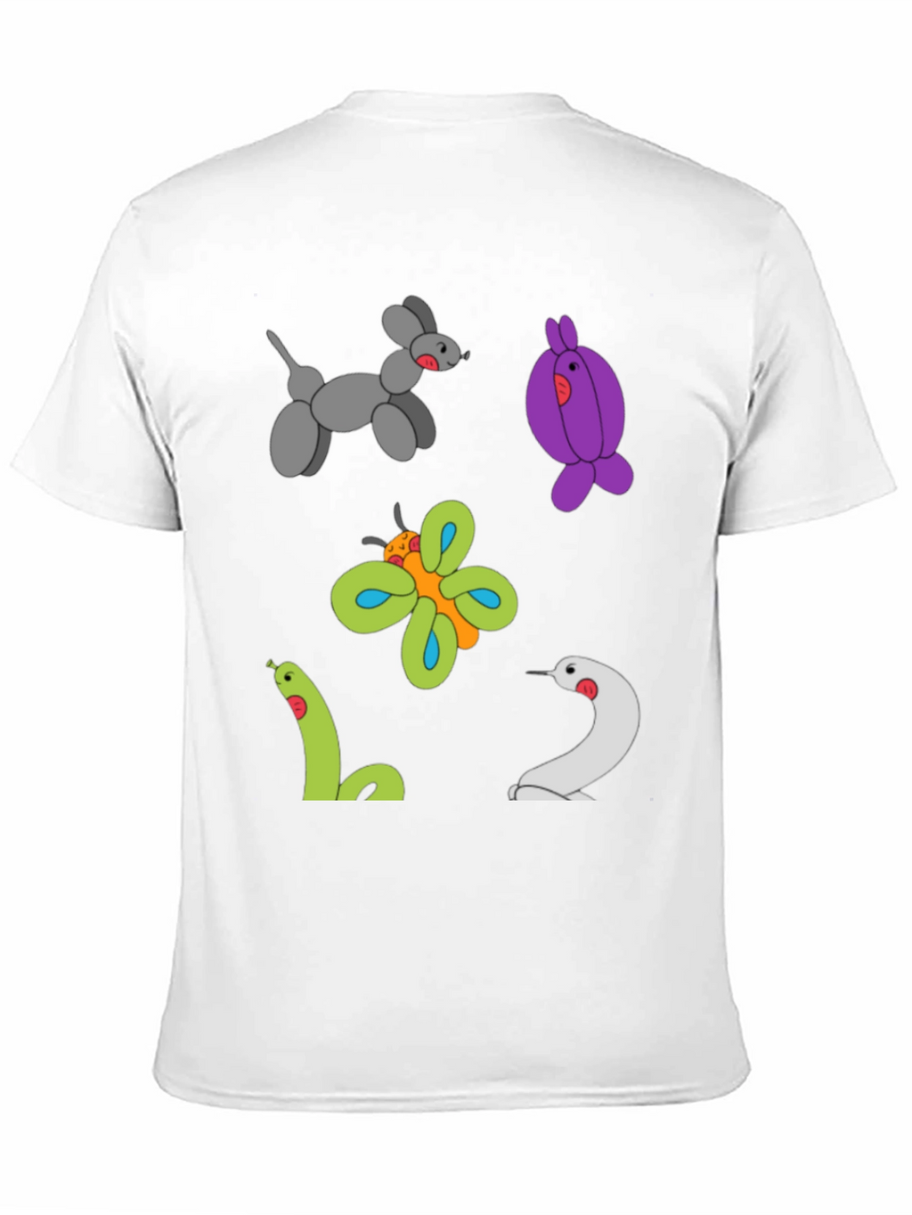 Balloon Animal Print Black T-Shirt