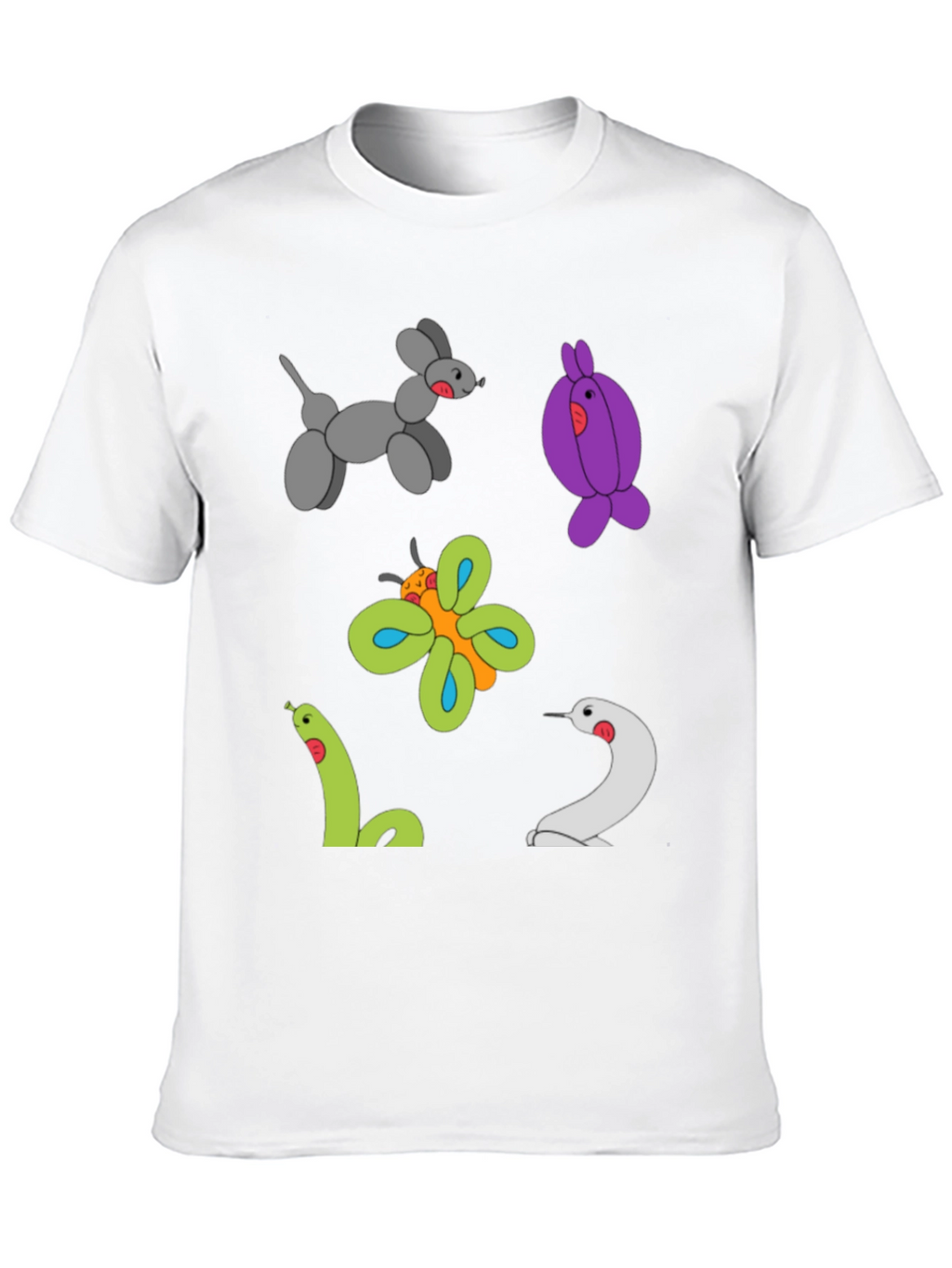 Balloon Animal Print Black T-Shirt