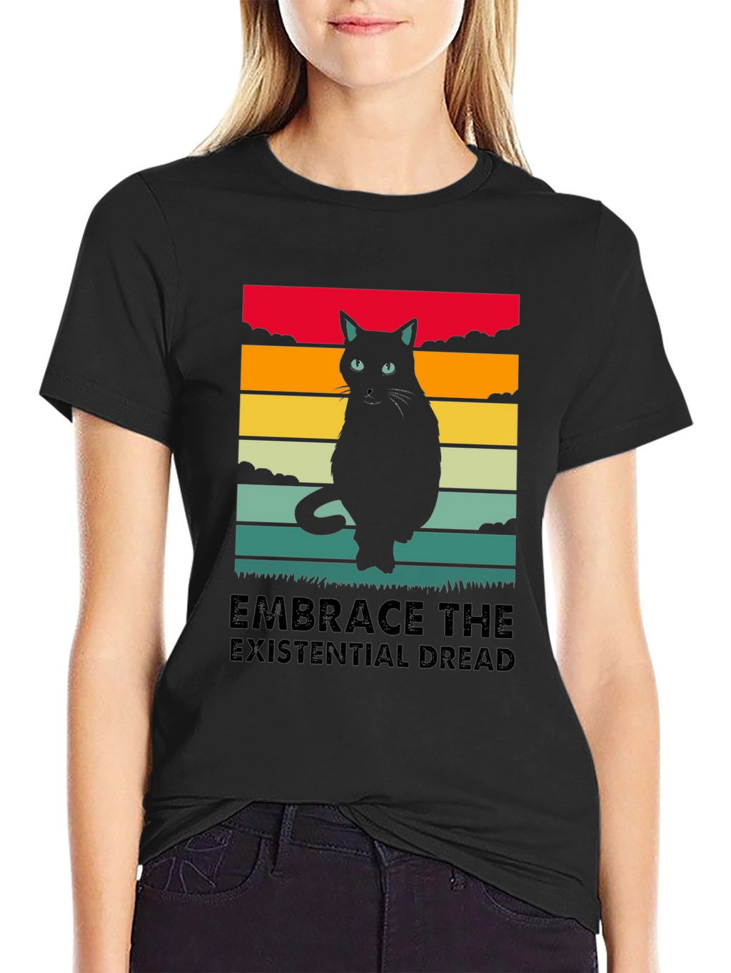 Embrace the Existential Dread Cat T-Shirt