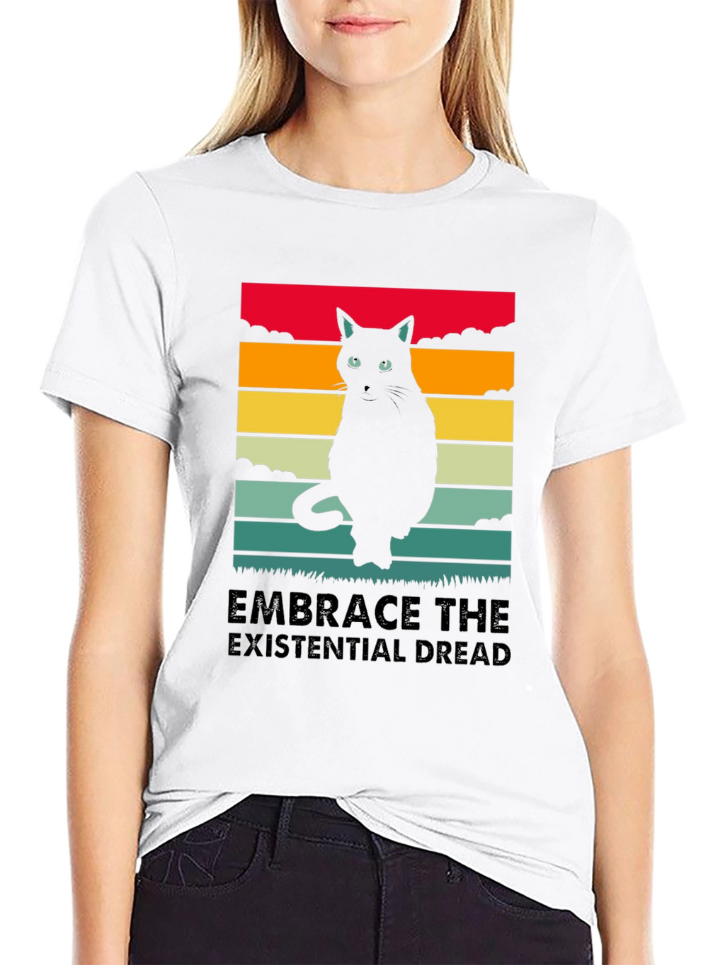 Embrace the Existential Dread Cat T-Shirt
