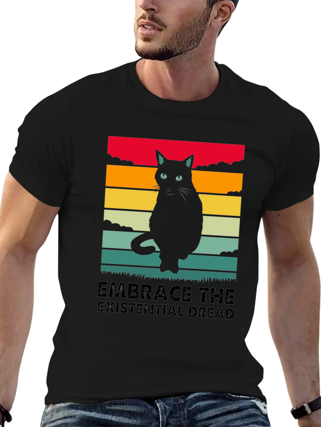 Embrace the Existential Dread Cat T-Shirt