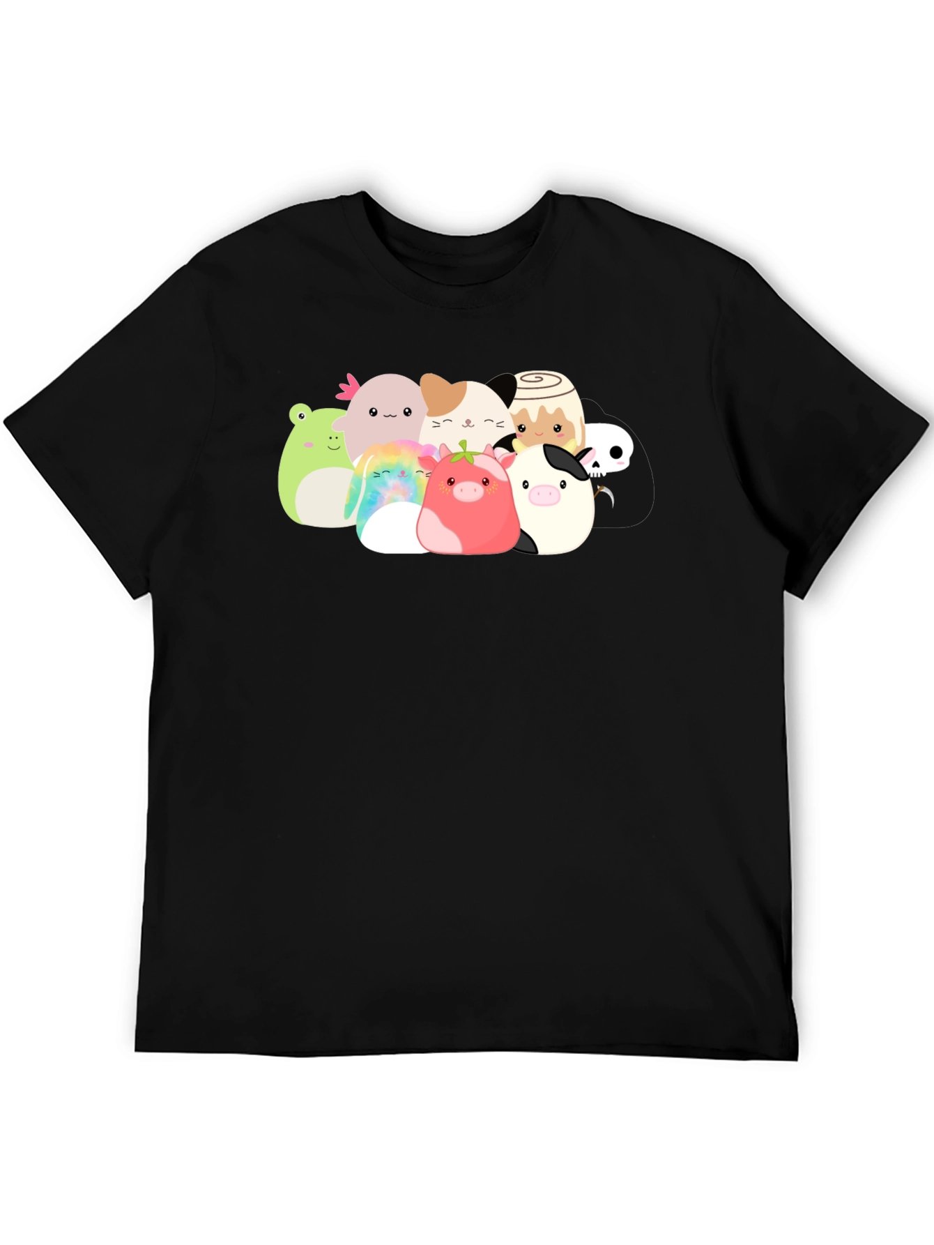 Cute Squishmallow Graphic Black Tee