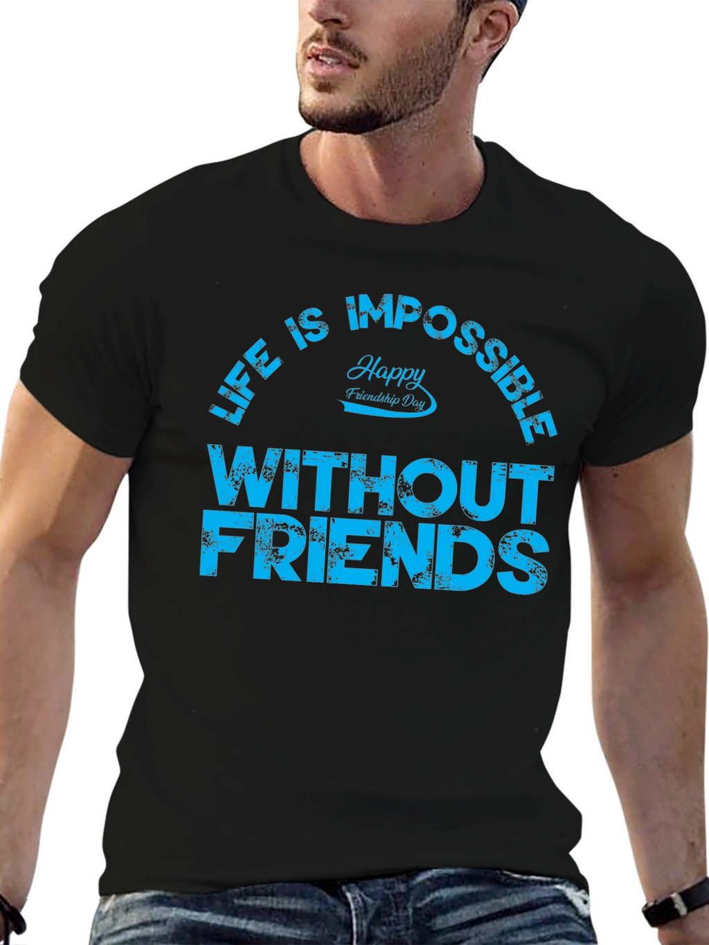 Friendship Day Graphic Tee - Life Without Friends