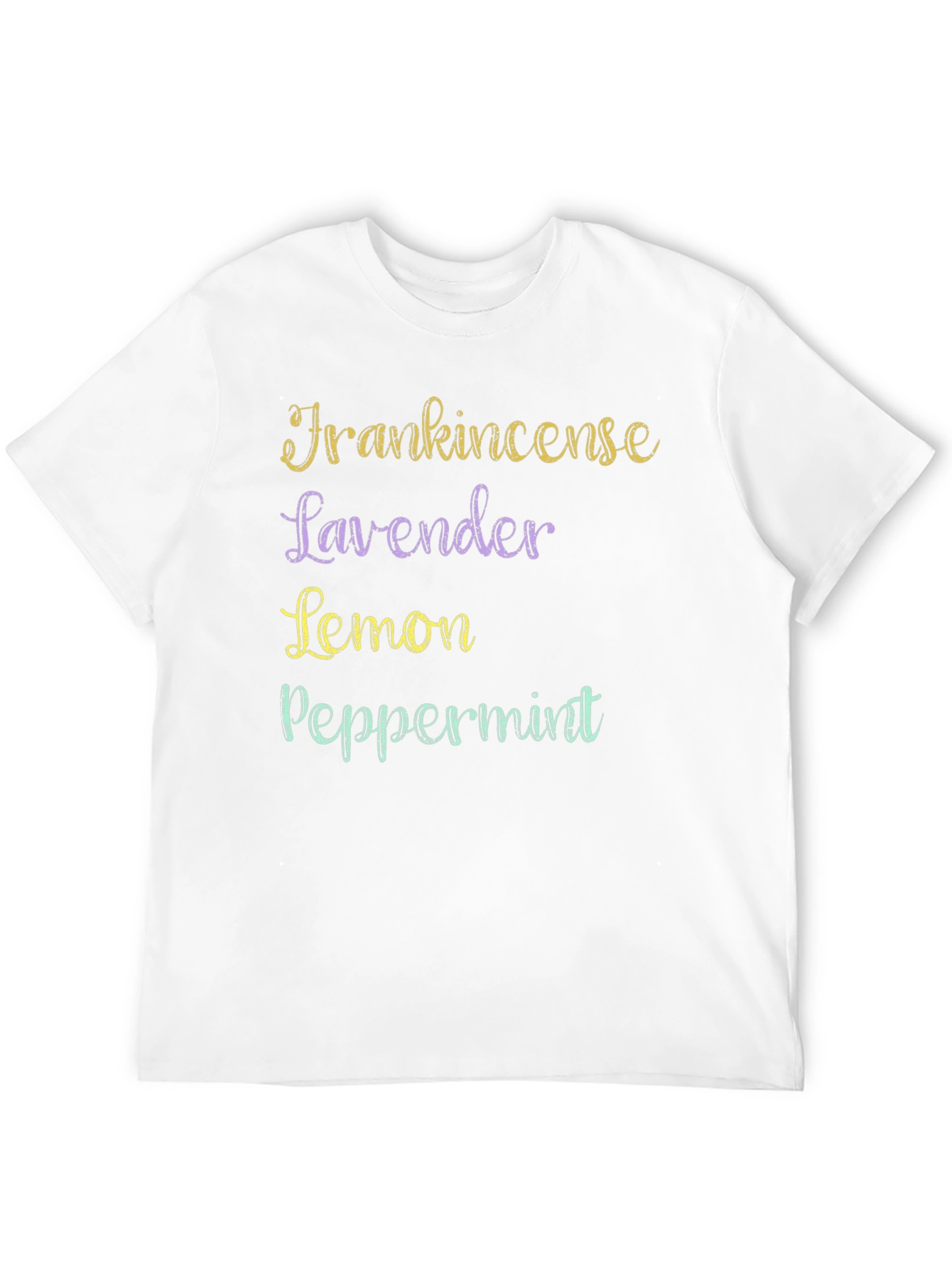 Essential Oils T-Shirt: Frankincense Lavender Lemon Peppermint