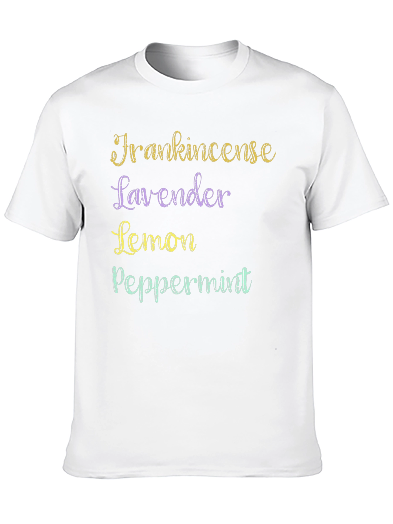 Essential Oils T-Shirt: Frankincense Lavender Lemon Peppermint
