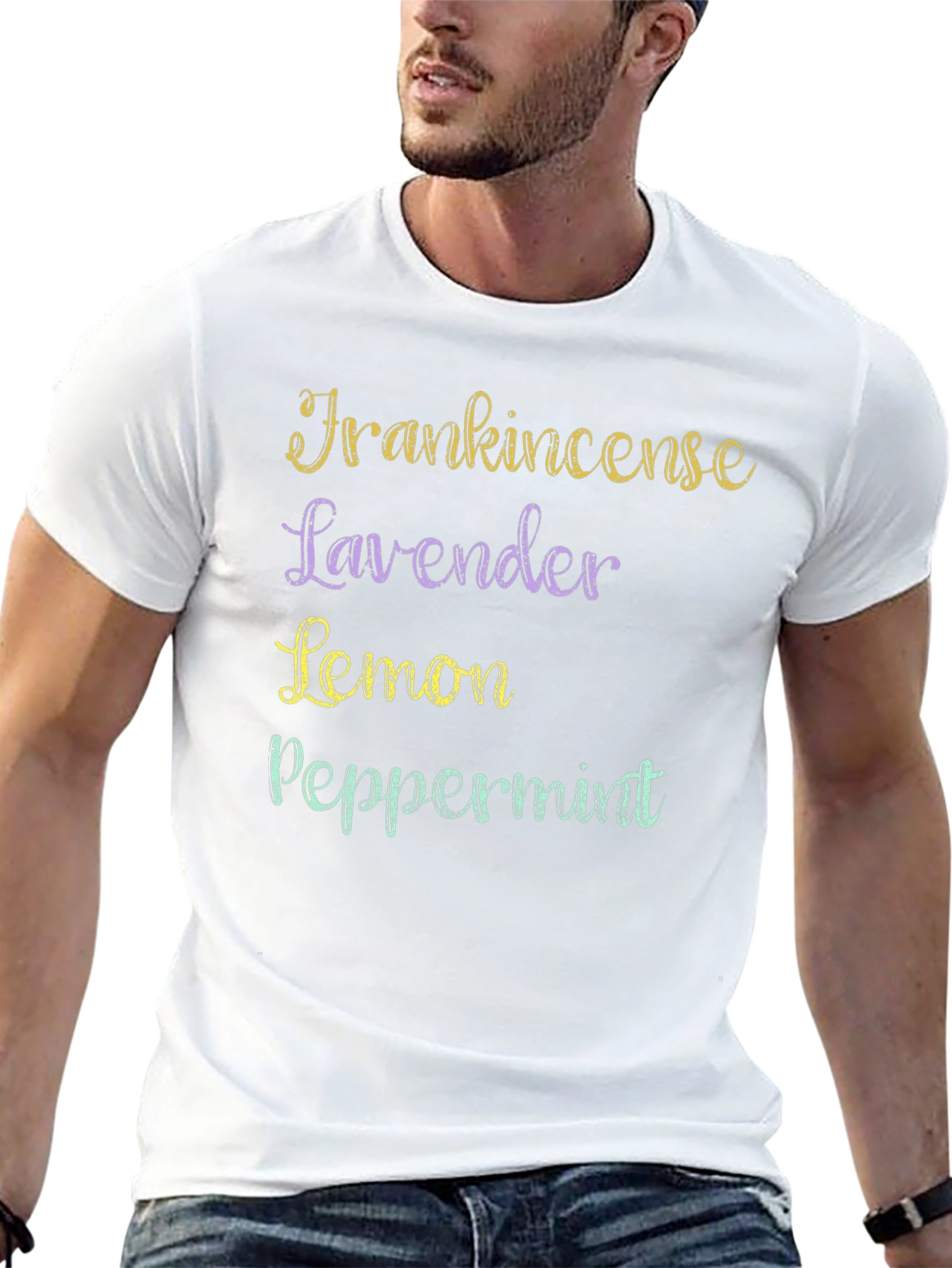 Essential Oils T-Shirt: Frankincense Lavender Lemon Peppermint