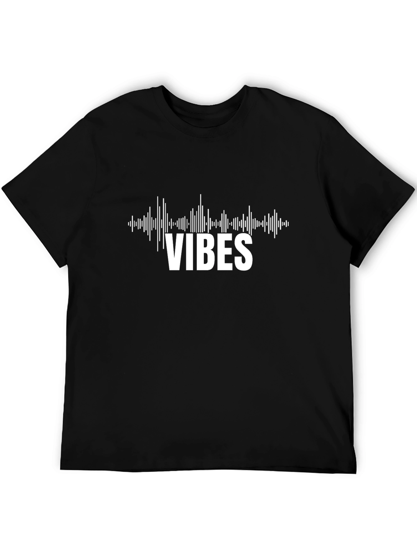 Vibes Graphic T-Shirt - Black Cotton Tee