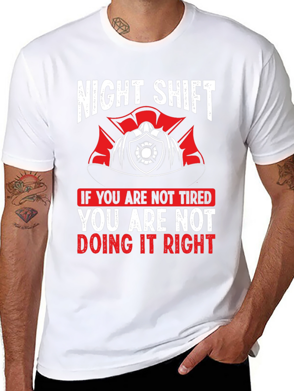 Night Shift Firefighter Graphic T-Shirt
