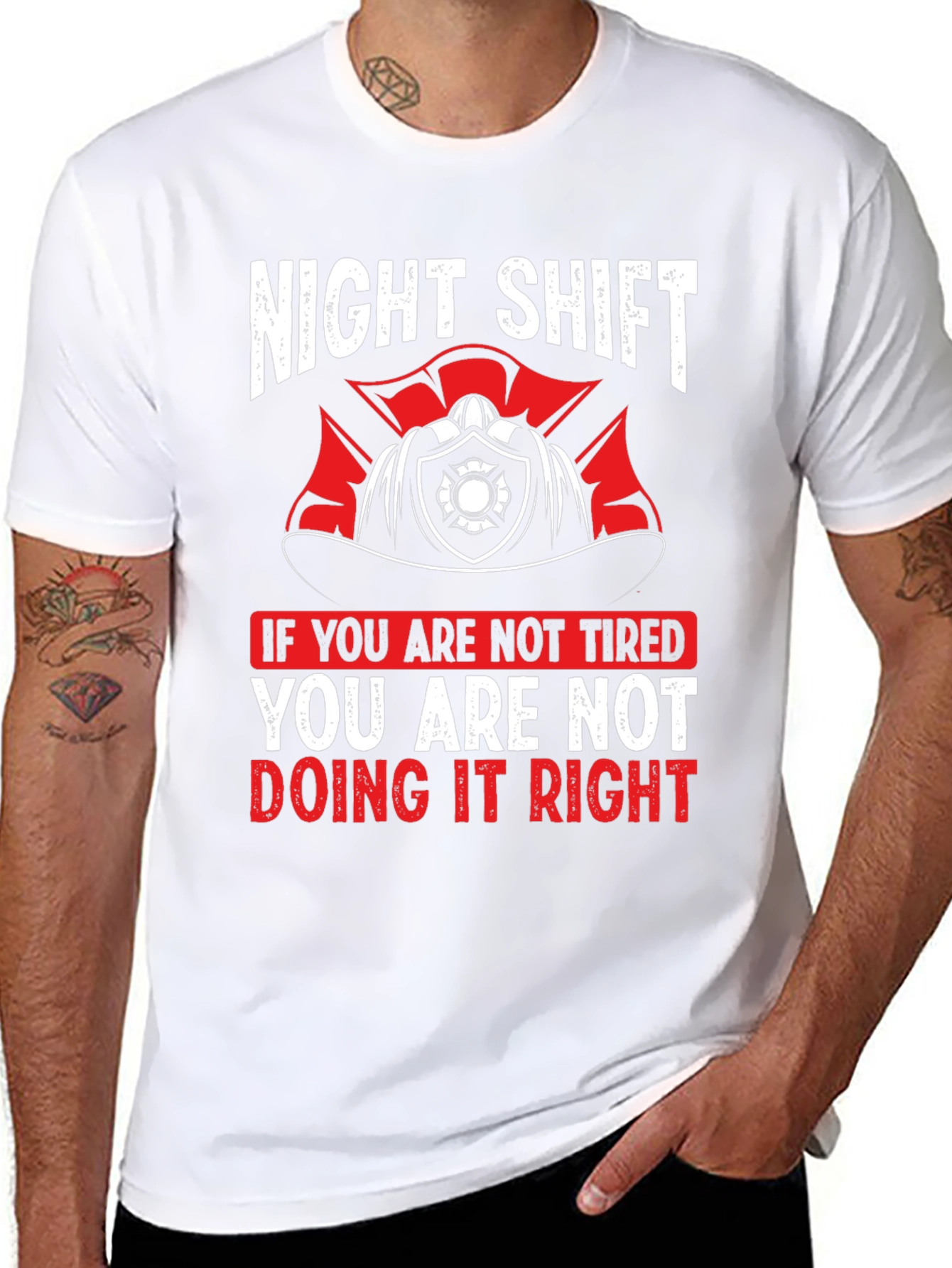 Night Shift Firefighter Graphic T-Shirt