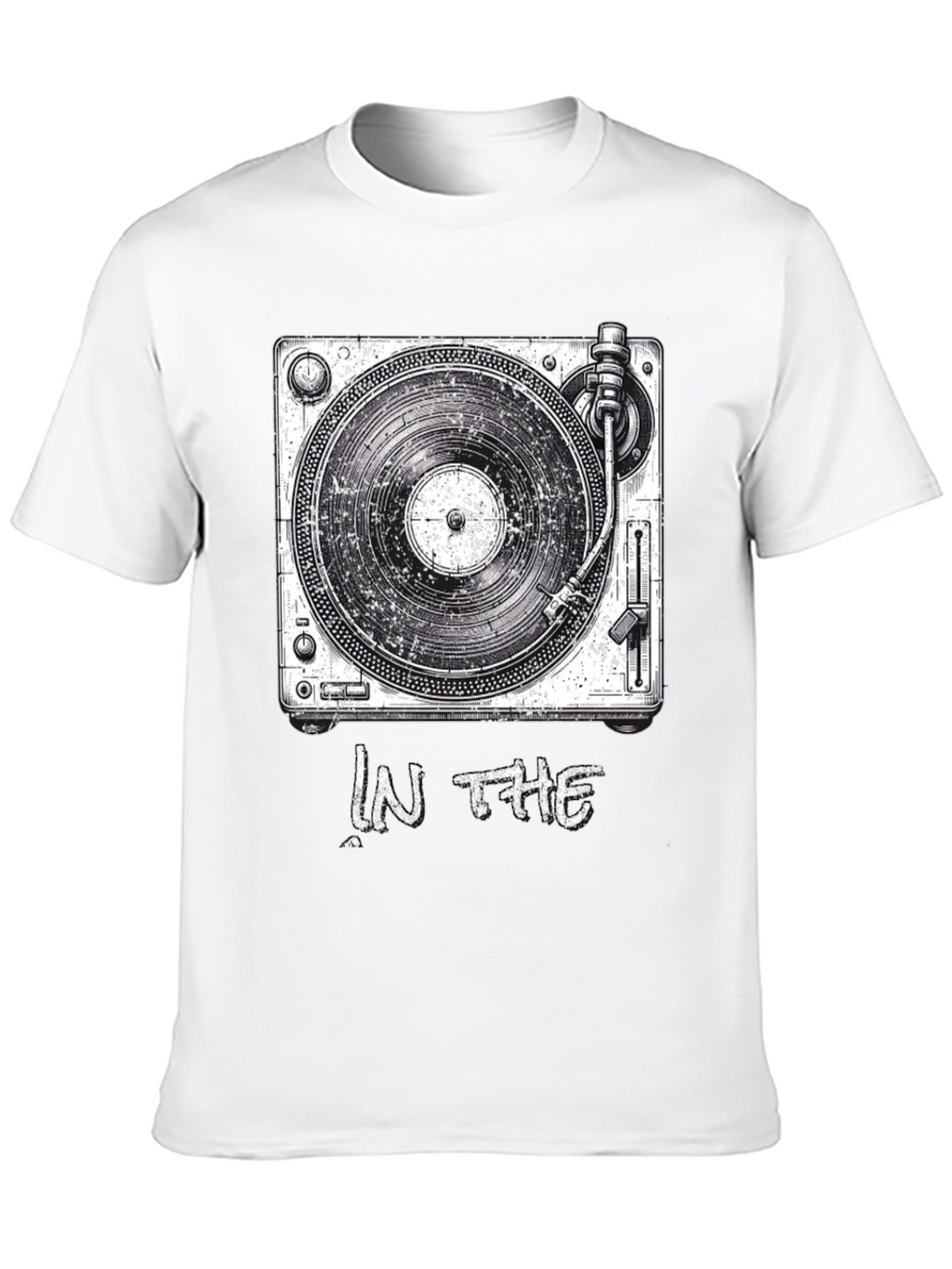 DJ Turntable Graphic T-Shirt - Black