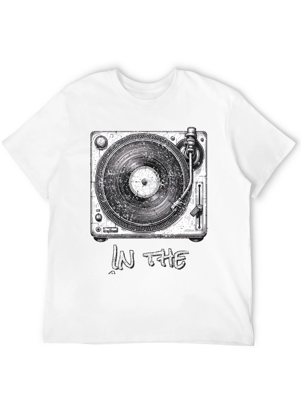 DJ Turntable Graphic T-Shirt - Black