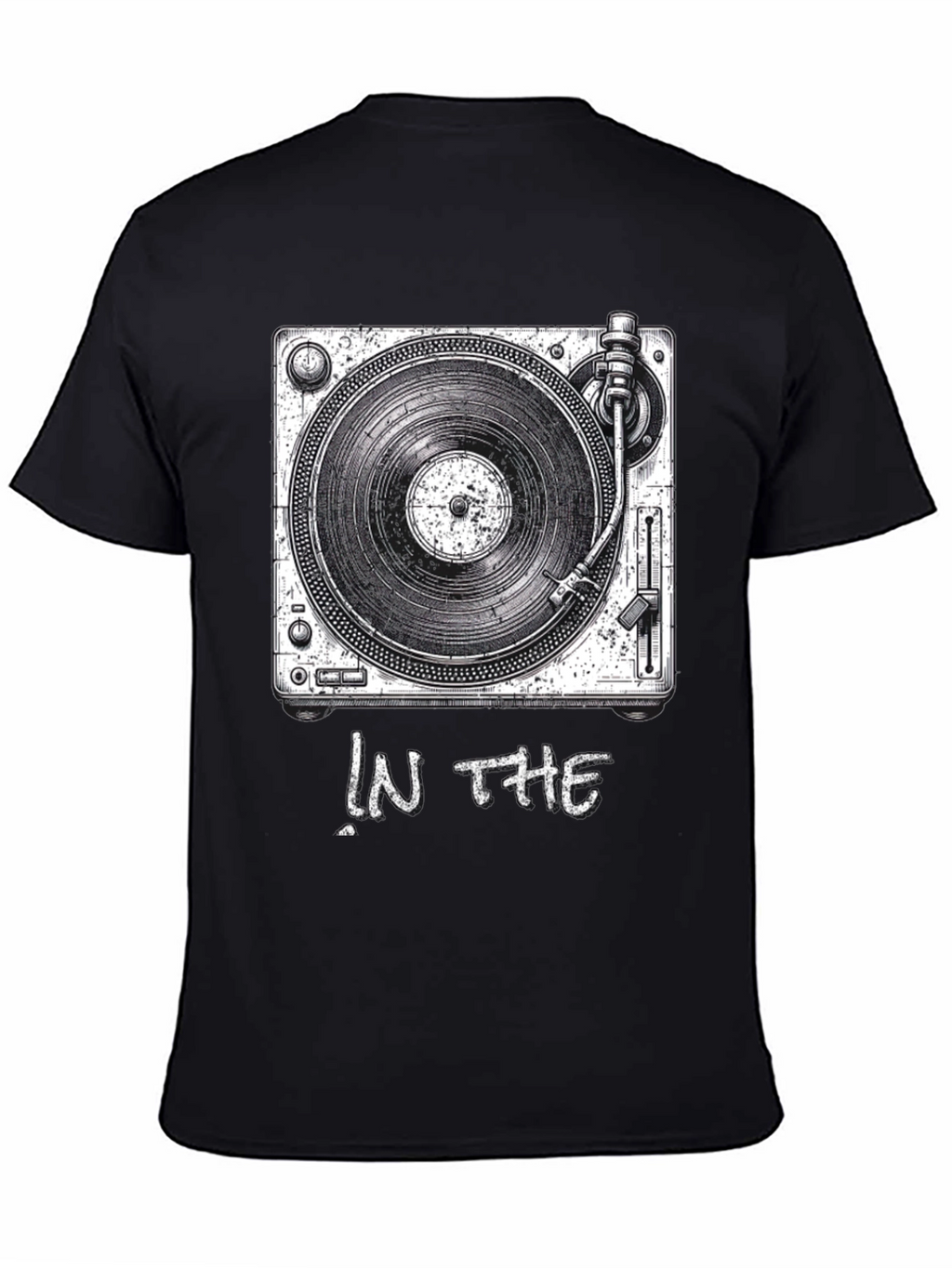 DJ Turntable Graphic T-Shirt - Black