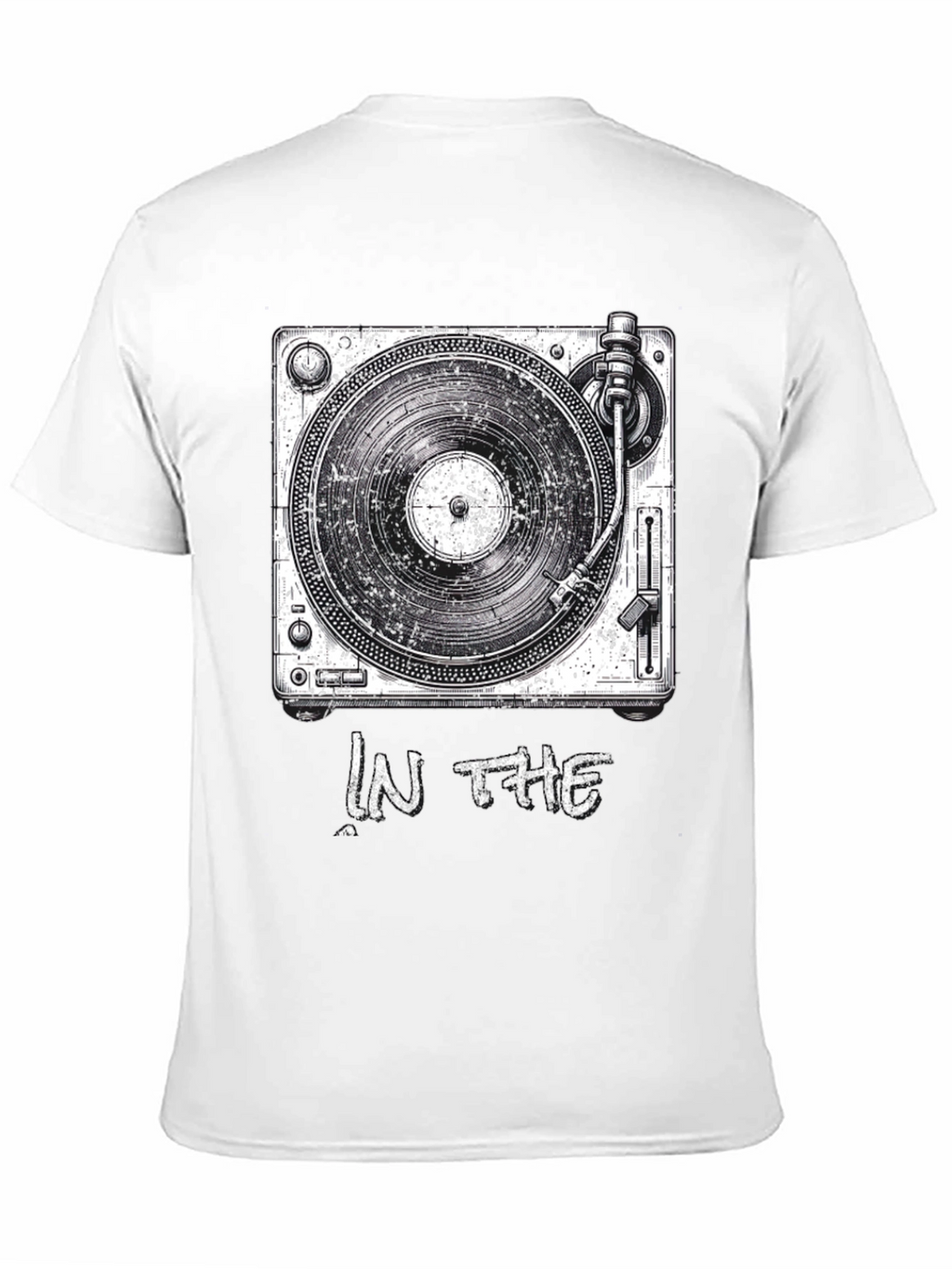 DJ Turntable Graphic T-Shirt - Black