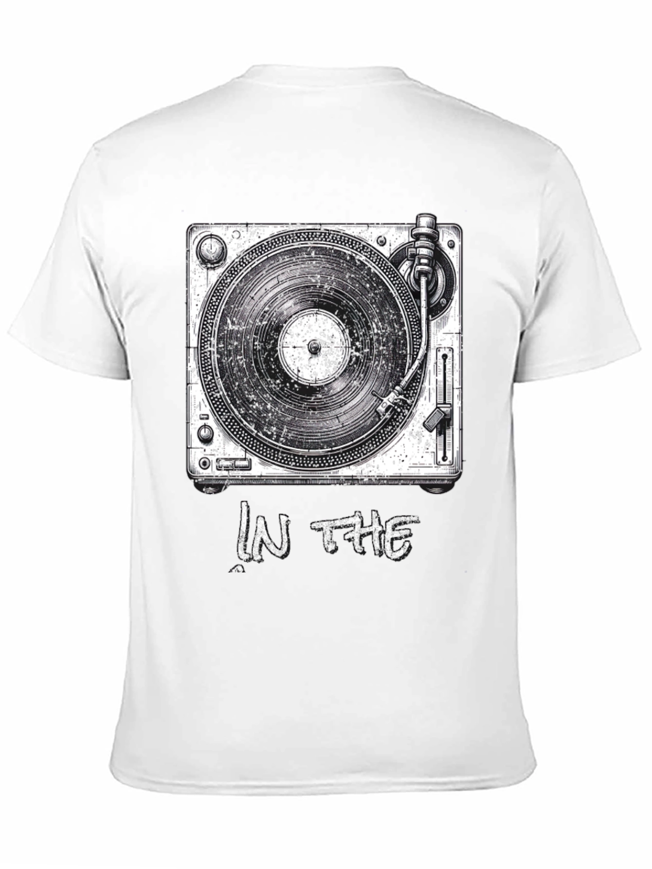 DJ Turntable Graphic T-Shirt - Black