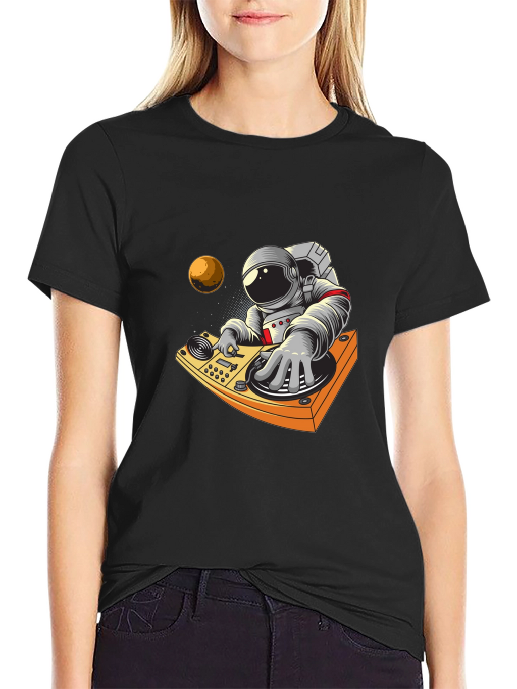 Astronaut DJ Graphic Tee - Space Music Vibes