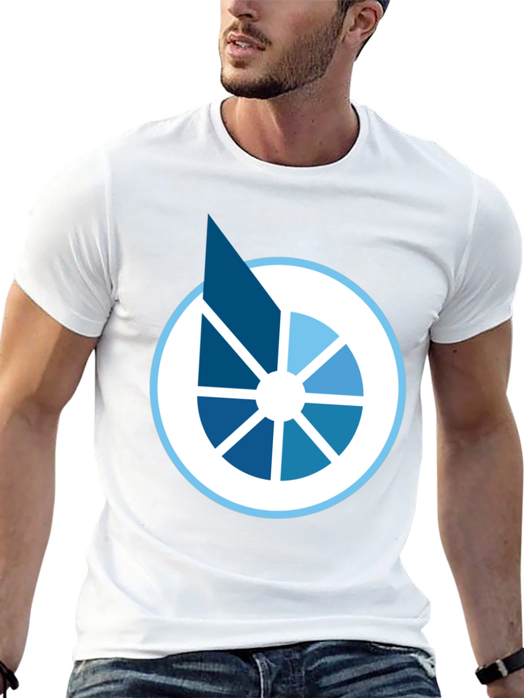 Modern Graphic Tee - Abstract Circle Design