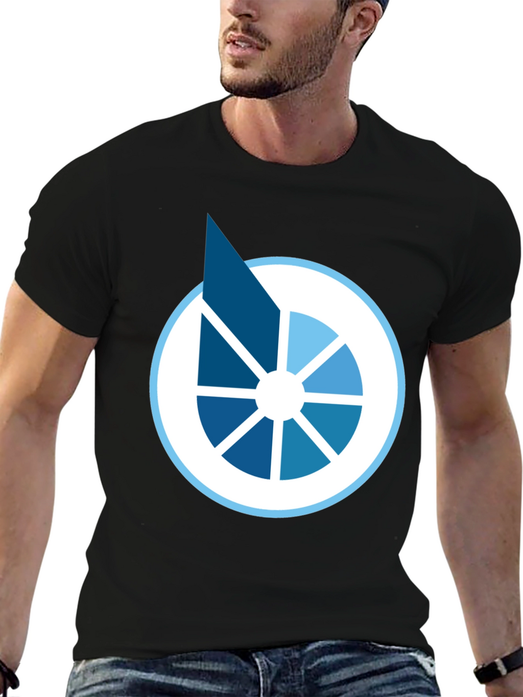 Modern Graphic Tee - Abstract Circle Design